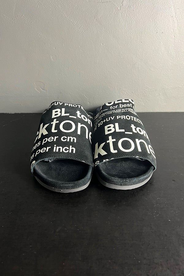 Rundholz + Trippen Type Print Suede Slides