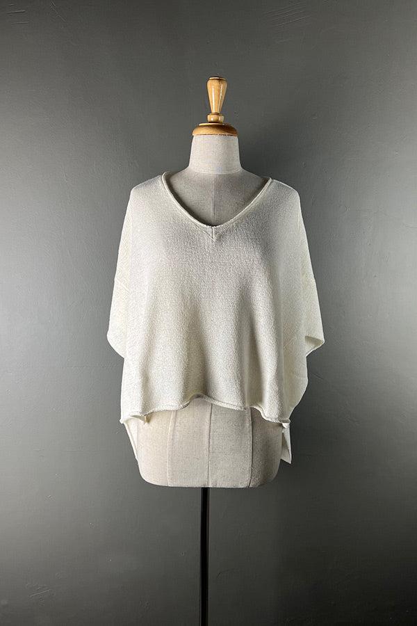 Rundholz White Cropped Knit