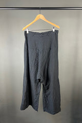 Rundholz Mainline Black Linen Wide-Leg Pants
