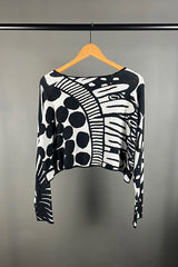 Rundholz Black Jacquard Cropped Knit