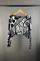 Rundholz Black Jacquard Cropped Knit