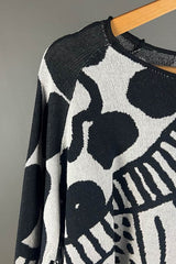 Rundholz Black Jacquard Cropped Knit