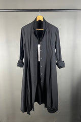 Rundholz Long Stretch Coat in Black