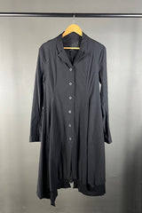 Rundholz Long Stretch Coat in Black