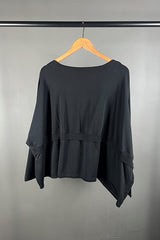 Rundholz Cropped Top with Arched Rib Details