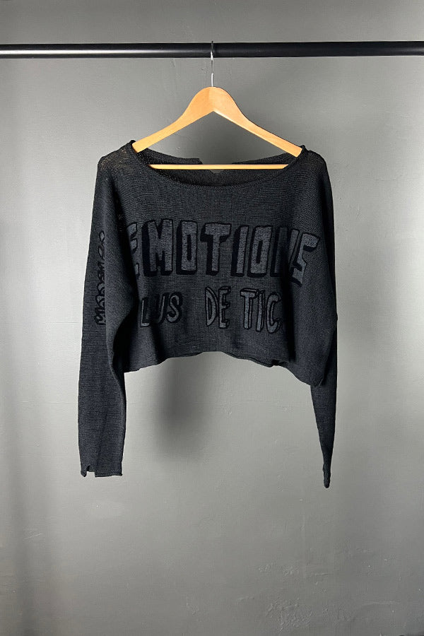 Studio Rundholz Cropped Black Emotions Knit