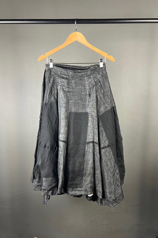 Rundholz Mainline Sheer Panel Wrap Skirt