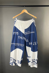 Rundholz Navy Print Stretch Pants