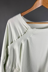 Rundholz Cropped Top with Arched Rib Details in Salina