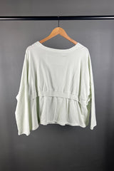 Rundholz Cropped Top with Arched Rib Details in Salina