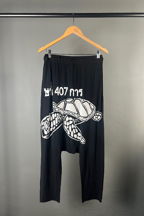 Rundholz Black Knit Drop Crotch Pants