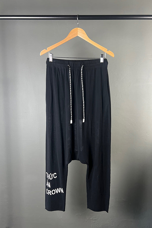 Rundholz Black Knit Drop Crotch Pants