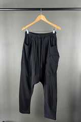 Rundholz Black Drawstring Pants with Round Pocket
