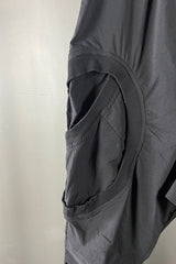Rundholz Black Stretch Pants with Circle Pocket Detail