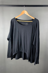 Rundholz Relaxed Black Long Sleeve Top