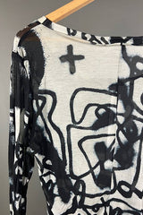Rundholz Mainline Spray Paint Print Top