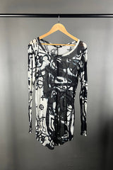Rundholz Mainline Spray Paint Print Top