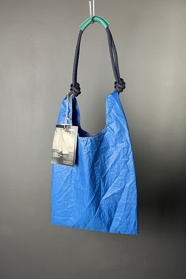 Sea Shopper Upcycled Blue Sail Tote & Zip Purse