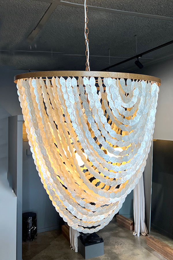 Pearl Oval Shell Chandelier