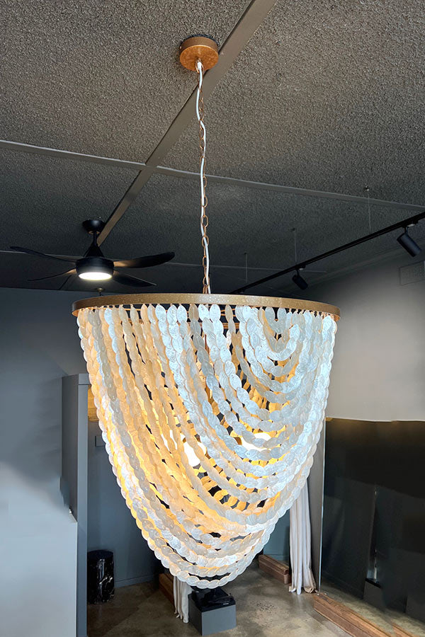 Pearl Oval Shell Chandelier