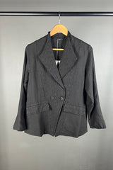 Transit Black Textural Linen Jacket
