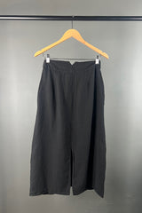 Transit Black Linen Skirt with Feature Pockets