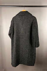 Transit Black Bouclé Wool Coat