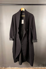 Transit Black Coat with Internal Brown Chevron
