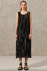 Transit Black and Ivory Stripe Dress