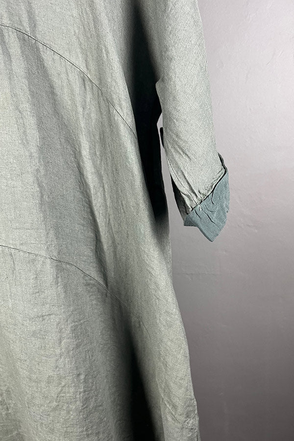 Transit Reversible Green Linen Dress