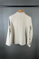 Transit Textural Slim Line Jacket in Chalk