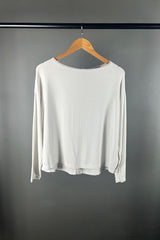 Transit Iconic Button-Back Top in Chalk