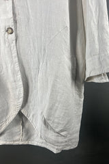 Transit Linen 3/4 Linen Jacket in Chalk