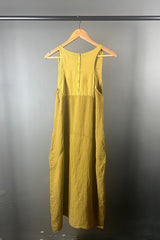 Transit Striped Linen Dress in Olive