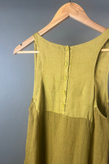 Transit Striped Linen Dress in Olive
