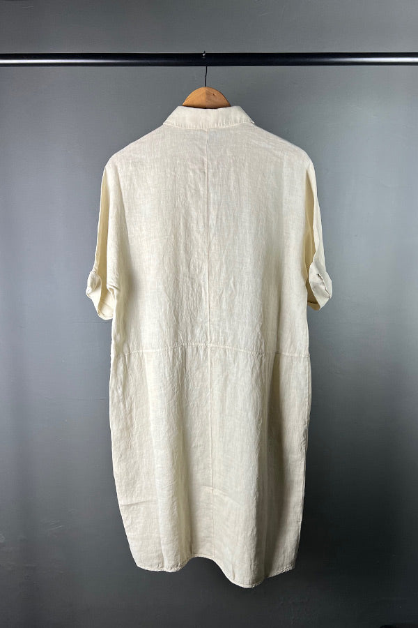 Transit Ivory Linen Shirt Dress