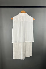 Transit Relaxed Vest Shirt in Chalk
