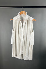 Transit Relaxed Vest Shirt in Chalk