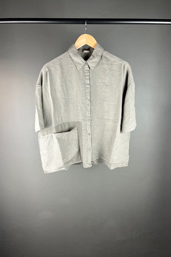 Transit Grey Signature Linen Shirt