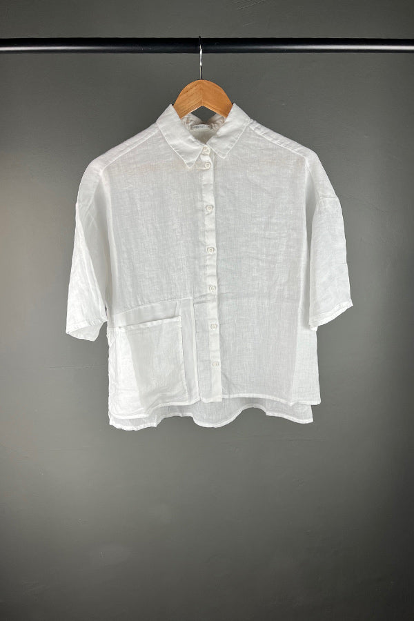 Transit White Signature Linen Shirt