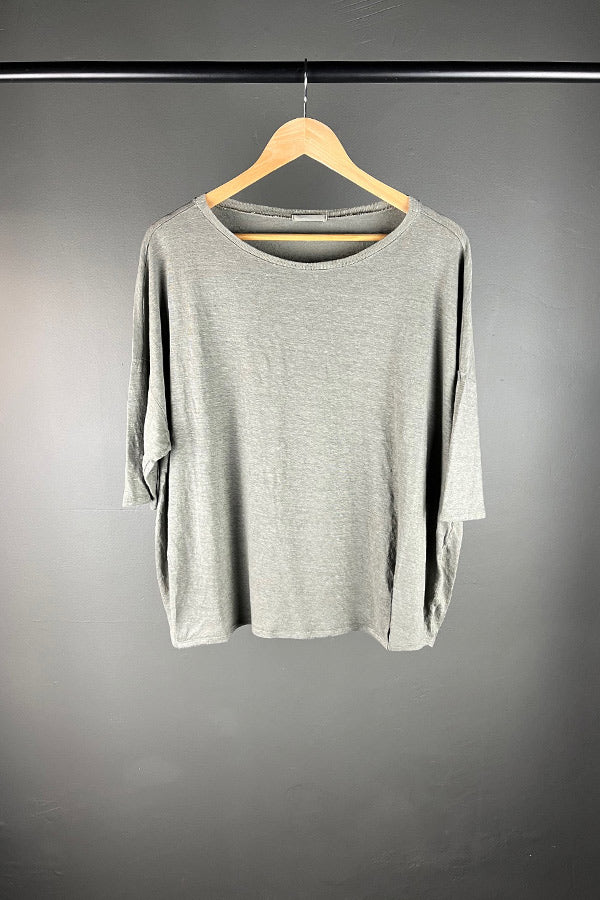 Transit Grey Linen Slub Tee