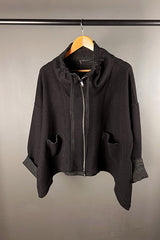 Transit Black and Chevron Reversible Jacket