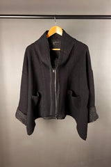 Transit Black and Chevron Reversible Jacket