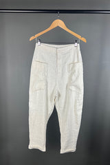 Transit Relaxed Pinstripe Pant in Milk