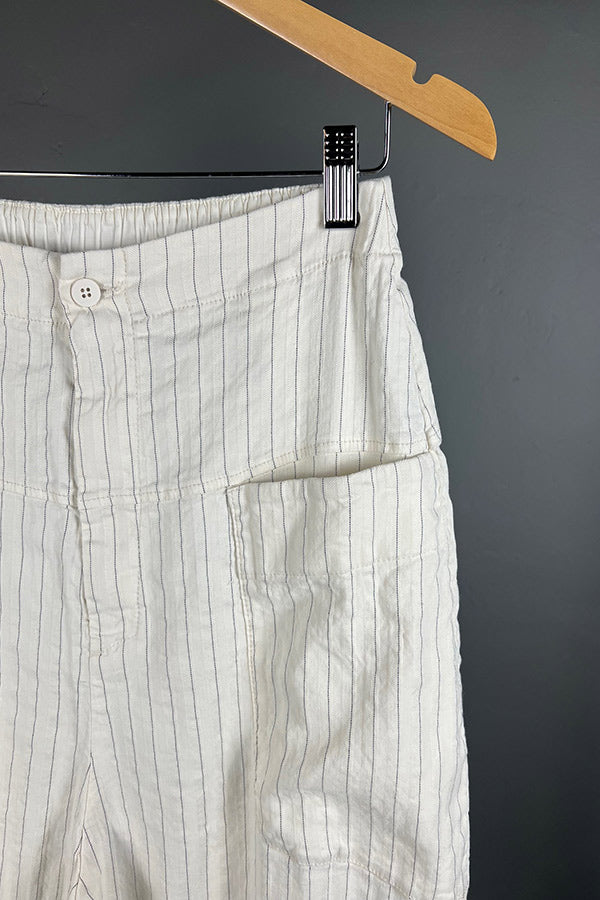 Transit Relaxed Pinstripe Pant in Milk