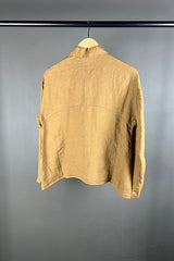 Transit Linen Shirt-Jacket in Mustard