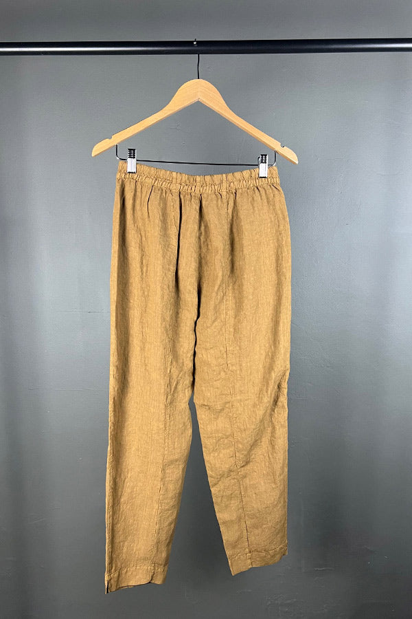 Transit Signature Mustard Slim Linen Pants