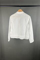 Transit White Linen Zip Jacket