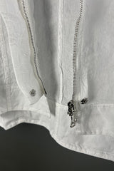 Transit White Linen Zip Jacket