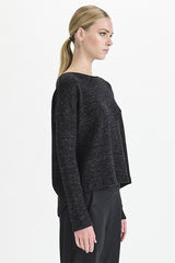 Transit Black Speckled Wool Top